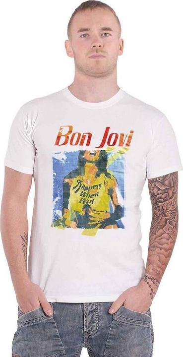 Immagine prodotto Bon Jovi Slippery When Wet Maglietta con copertina originale (XL)