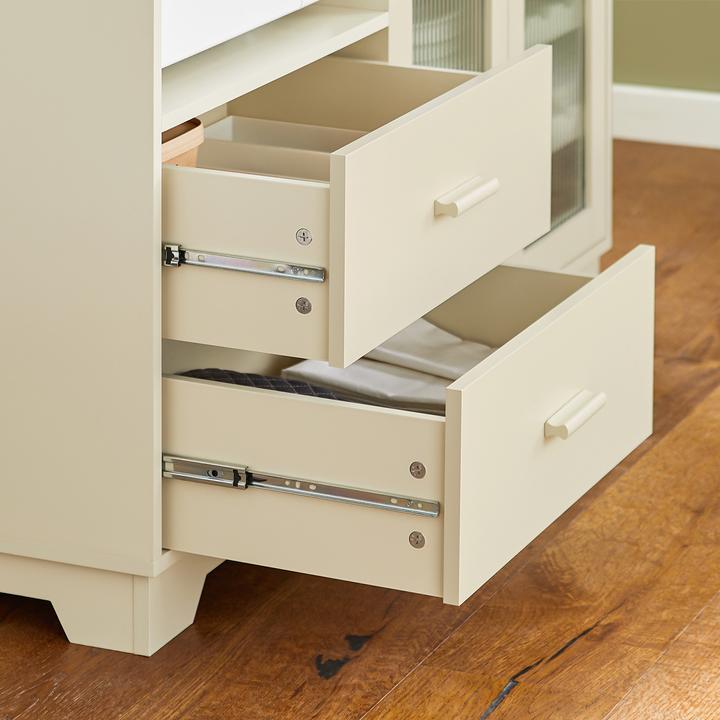 Produktbild SoBuy Sideboard mit 2 Glastüren (120 x 40 x 90 cm)