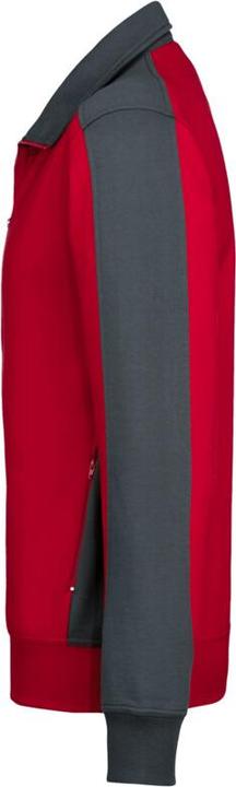 Actual product image Hakro Sweatjacket Contrast Perf red/anthracite Gr.4XL (4XL)
