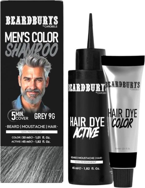 Actual product image Beardburys Color Shampoo 9G Grey (Liquid shampoo)
