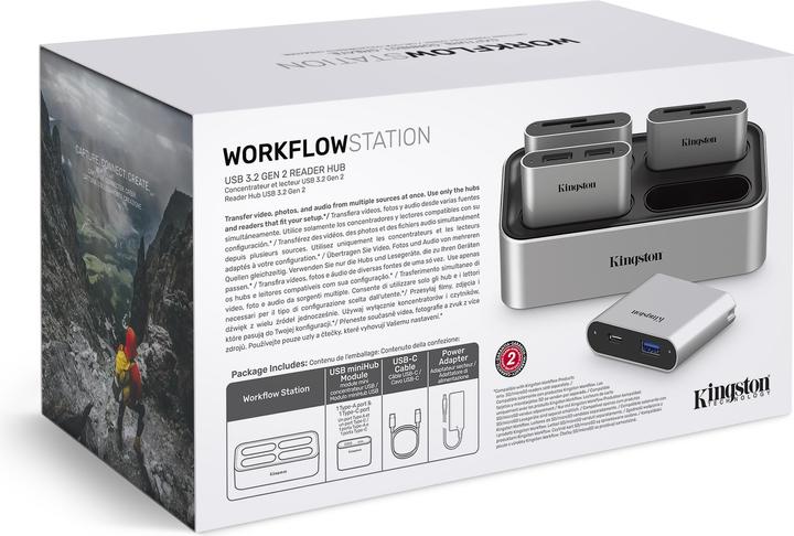 Produktbild Kingston Card Reader USB-C 3.2 Gen2 Dual-Slot SD UHS-II retail (USB 3.2 Gen 2)