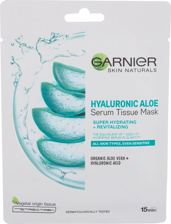 Garnier Hyaluronic Aloe Serum Tissue Mask - Textile face mask with aloe vera 28.0g (L) (28 ml)