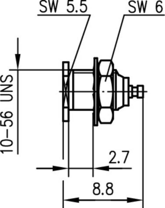 Image du produit Telegärtner Connecteur MCX femelle, montage vertical 50 Ohms J01271A0101 1 pc.