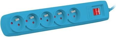 Actual product image Genesis NATEC Bercy 400 1.5m surge protector 5x French sockets blue (5 x, CEE 7/3, 1.50 m)