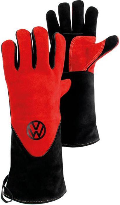 TOP Gants pour barbecue VW (Fils de Kevlar, Coton et cuir de vache)