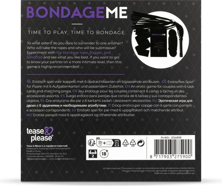 Actual product image tease & please Bondage Me | Time To Play, Time To Bondage (Other, English, German)