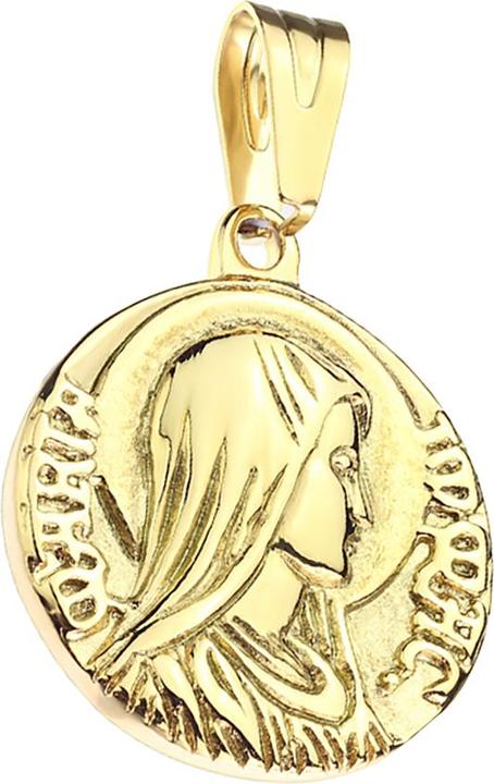 Star Piercing Anhänger vergoldet Heilige Maria (Chirurgenstahl 316L)