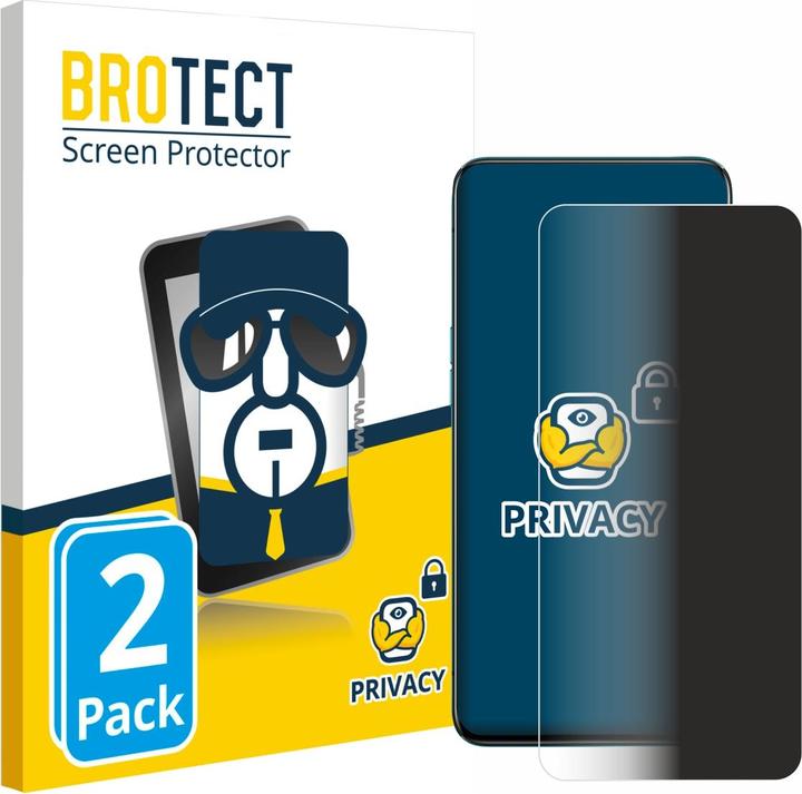 Produktbild BROTECT Sichtschutzfolie Anti-Spy Privacy Folie Blaulicht-Schutz (2 Stück, Oppo Reno 5G)