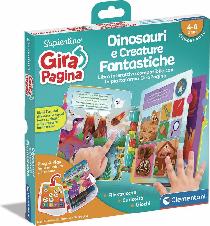 Immagine prodotto Clementoni 16644 Sapientino Girapaga, Dinosauri e creature fantastiche - Gioco elettronico per bambini