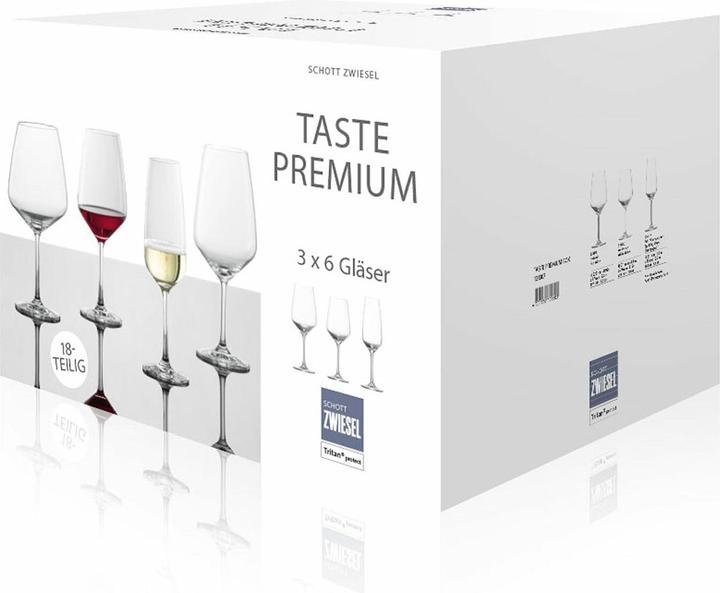 Produktbild Schott Zwiesel Taste (49.70 cl, 18 Gläser, Weissweingläser, Sektgläser, Rotweingläser)