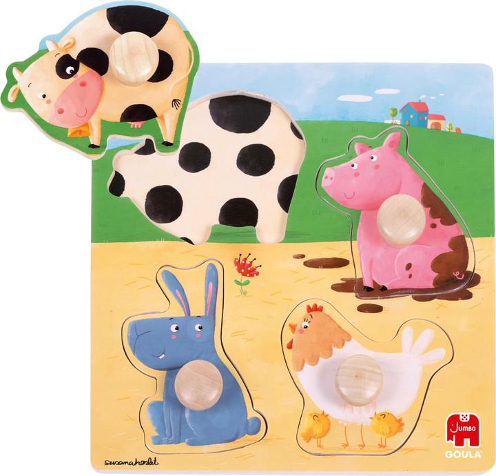 Image du produit Jumbo Goula - Puzzle Animaux Ferme (4 pièces)