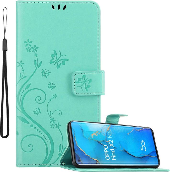 Actual product image Cadorabo Case for Oppo FIND X2 NEO Flower Book (Oppo Find X2 Neo)