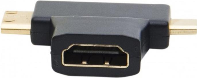 Produktbild Exertis Connect HDMI adapter, T-förmig, Mini/micro HDMI Stecker zu HDMI Buchse (Mini HDMI, Micro HDMI)