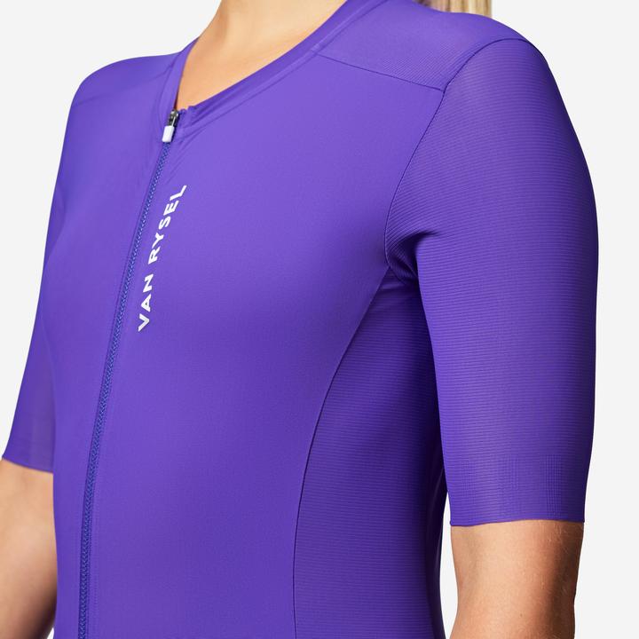 Actual product image Van rysel Unisex Summer Road Cycling Short-Sleeved Jersey Racer 2 - Purple (L)