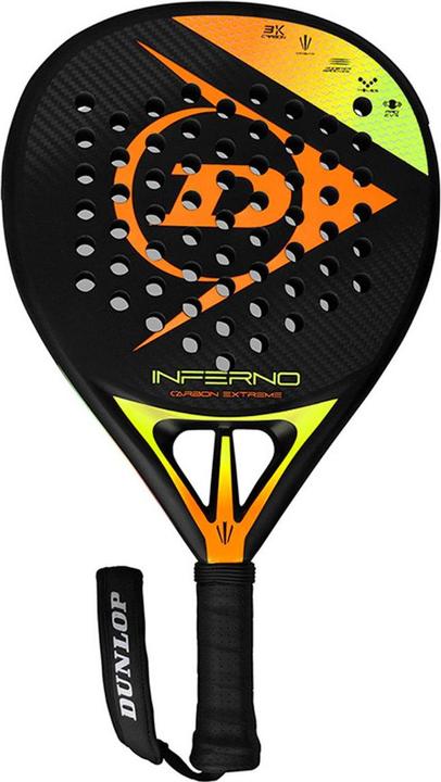 Dunlop Padel tennis racket INFERNO CARBON EXTREME 365g Hybrid PRO-EVA profesionalams black/yellow/or