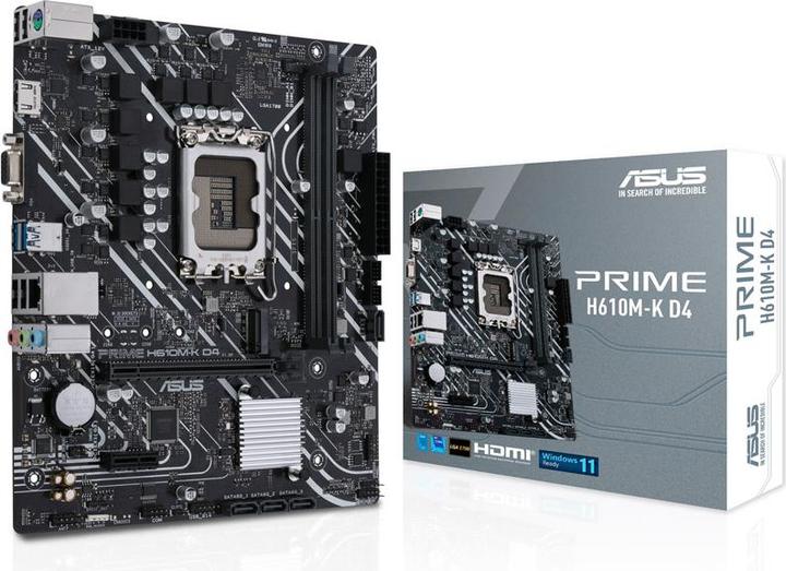 Productafbeelding ASUS PRIME H610M-K D4 (LGA 1700, Intel H610, mATX)