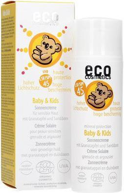 Actual product image Eco Cosmetics Baby & Kids Sun Cream With Pomegranate And Sea Buckthorn (Suntan cream, SPF 45, 50 ml)