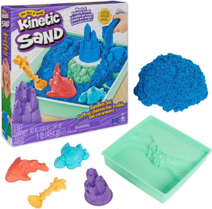 Actual product image Spin Master Kinetic Sand Sandbox Set Blue