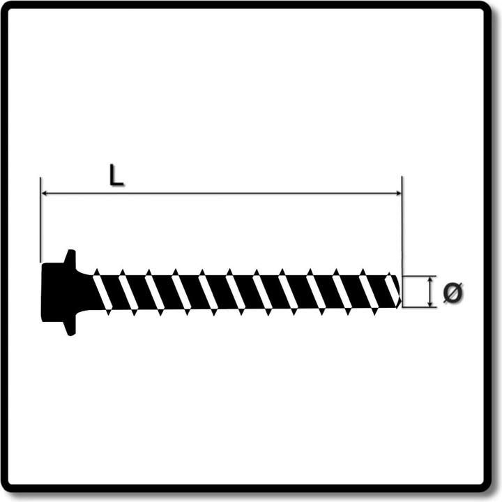 Produktbild Heco MULTI-MONTI-plus SS Betonschraube 12 x 90 mm 25 Stk. SW 15 Sechskantkopf verzinkt A2K ( 48409 ) (25 Schrauben pro Stück)