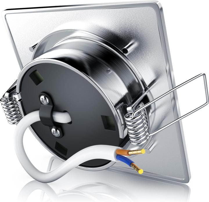 Produktbild Brandson 6x LED Deckenspot, schwenkbarer Einbaustrahler, Edelstahl Optik Einbauleuchte, Einbauspot Warmweiss (320 lm)
