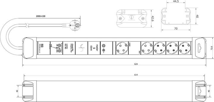 Produktbild Bachmann Connect Us (5 x, CEE 7/3, 2 m)