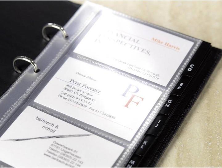 Image du produit Sigel Pochettes pour classeurs à anneaux pour cartes de visite (A8)