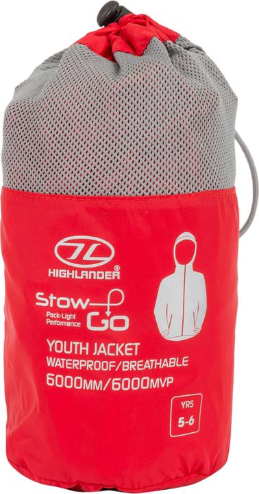 Actual product image Highlander Stow & Go Kids Red Pky Jkt - 5/6