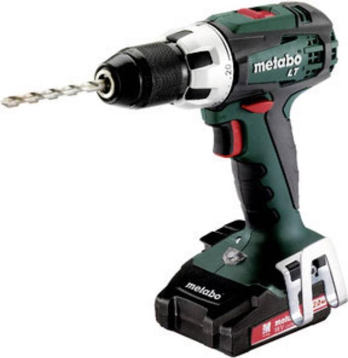 Metabo Perceuse-visseuse sans fil BS 18 LT Compact coffret plastique 2x18V/2Ah Li-Ion + ASC 30-36 V (Fonctionnement sur batterie)