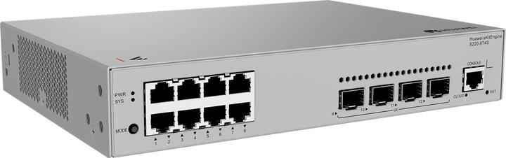 Produktbild Huawei S220-8T4S 8x10/100/1000BASE-T ports 4xGE SFP ports AC power eKit (8 Ports)
