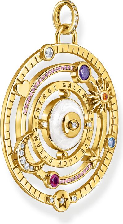 Immagine prodotto Thomas Sabo Ciondolo emisfero con pietre colorate a forma di occhio placcato oro (Argento 925, Smalto/argento, Smalto)