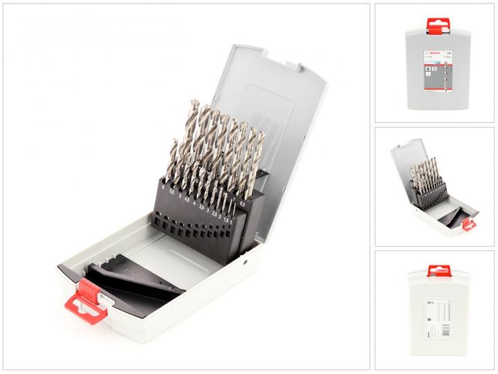 Actual product image Bosch Professional Zubehör PRO Metal HSS-G twist drill set, 19 pcs. (1 mm, 1.5 mm, 10 mm, 2 mm, 2.5 mm, 3 mm, 3.5 mm, 4 mm, 4.5 mm, 5 mm, 5.5 mm, 6 mm, 6.5 mm, 7 mm, 7.5 mm, 8 mm, 8.5 mm, 9 mm, 9.5 mm)