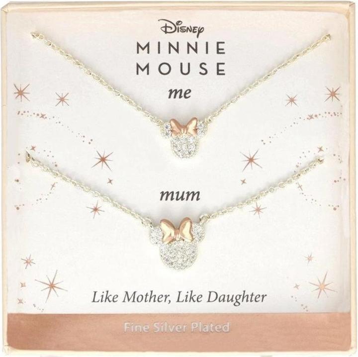 Immagine prodotto NoName MINNIE - Set Maman & Fille - 2 Colliers Shiny en Laiton Plaqué Argent (Argento sterling)
