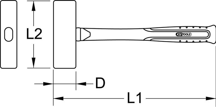 Actual product image KS Tools BRONZEplus lead hammer, handle type fibreglass, 3500 g (3500 g)