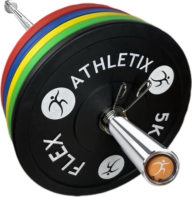 Produktbild FlexAthletix Bumper Plates Set (2 x 5 kg, 2 x 10 kg, 2 x 15 kg, 2 x 20 kg, 2 x 25 kg)