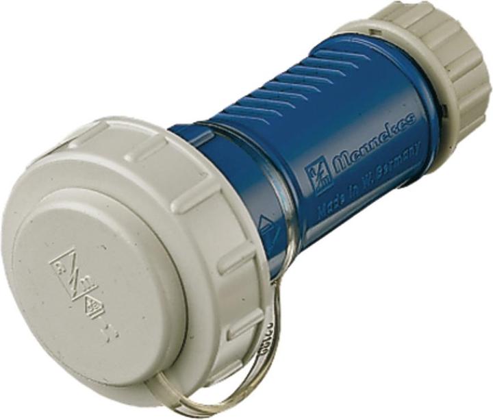 Image du produit Mennekes 16A2P+E 230V 10833 Prise femelle Schuko DWD bleue avec couvercle