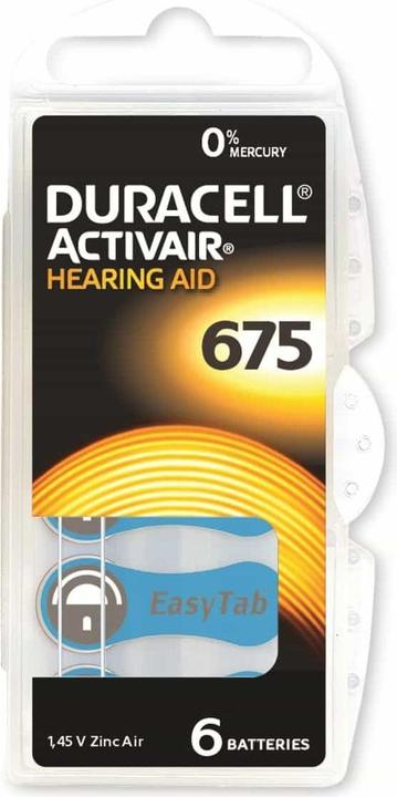 Produktbild Duracell Hörgerätebatterie Activair 675 (6 Stk., 675, 630 mAh)
