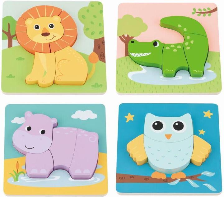 Spielba Set de puzzle avec 4 animaux