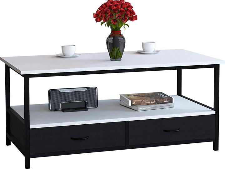 Produktbild VCM Metall Holz Sofatisch Couchtisch Flonila (100 x 45 x 50 cm)