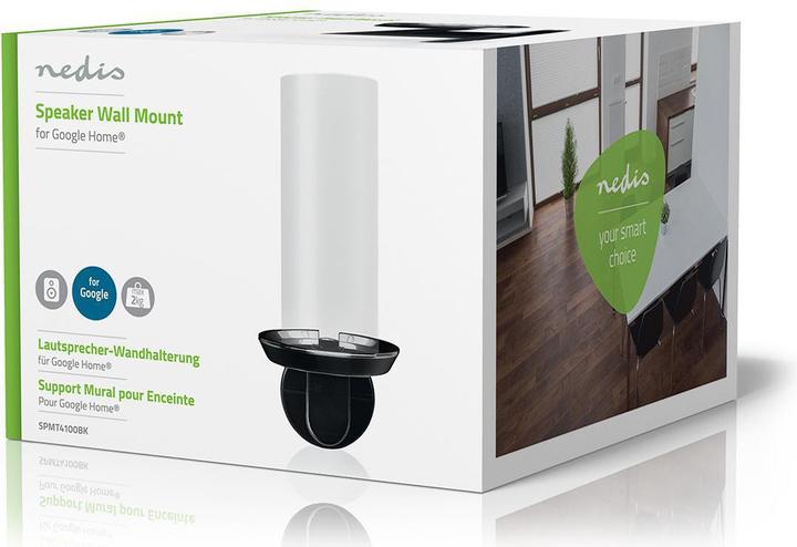 Actual product image Nedis Speaker Holder Speaker Holder Google Home Wall 2 kg Fixed Metal/Steel Black Black (1 pcs., Wall installation, Not movable)