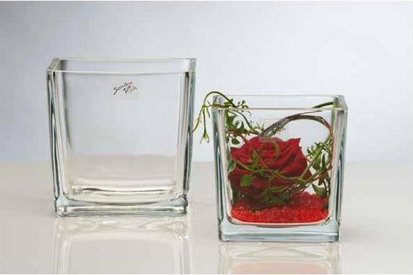 Image du produit Sandra Rich Vase cube verre 14x14x14cm clair (1 x, 14 x 14 x 14 cm, 2.74 l)