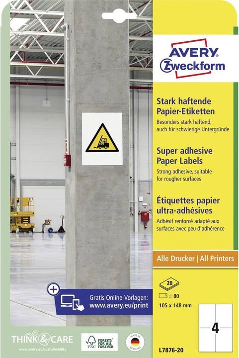 Produktbild Avery Stark widerstandsfähige Papieretiketten