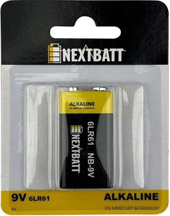 Immagine prodotto OEM NextBatt Batteria 9V/6LR61, Alcalina - Confezione da 1 pezzo (1 pz., 9V Block)