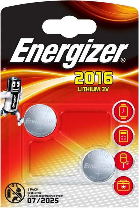 Image du produit Energizer CR2016 Lithium ultime (2 pcs, CR2016, 90 mAh)