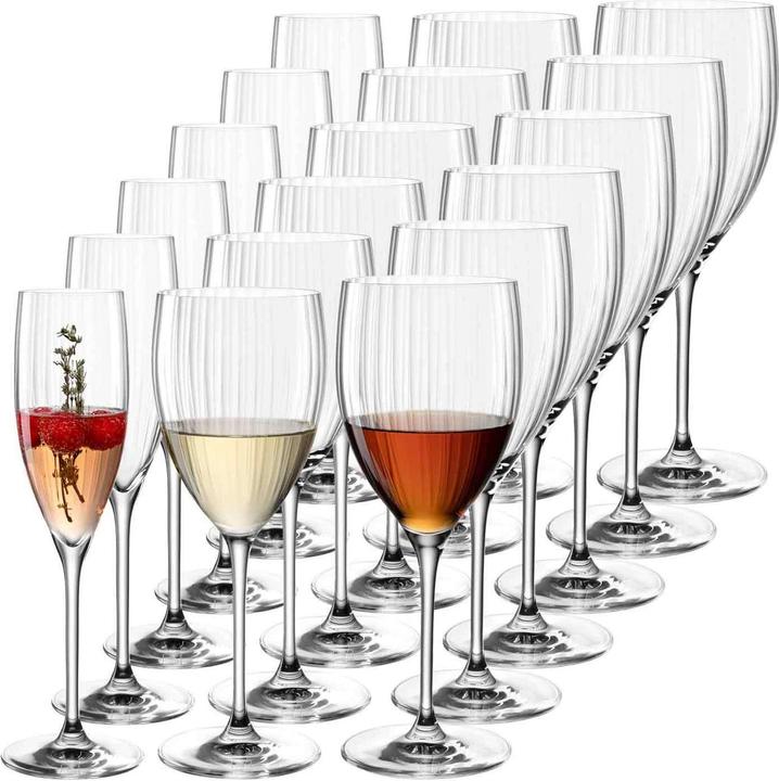 Produktbild Leonardo Poesia Wein- und Sektgläser Set (130 cl, 18 Gläser, Sektgläser, Weissweingläser, Rotweingläser)