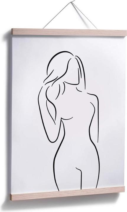 Produktbild Trenddeko Lineart - Weibliche Kurven (30 x 40 cm)