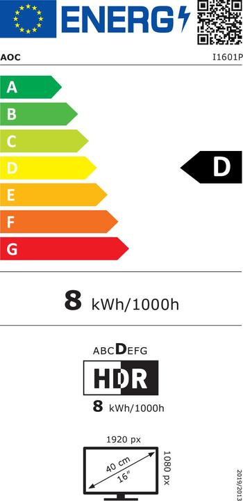 Energy Label AOC I1601P (1920 x 1080 pixels, 15.60")