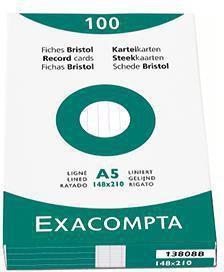 Actual product image Exacompta Index cards (55 x 74 mm, 205 g/m², 100 x)