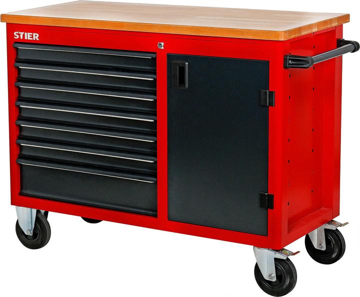 Immagine prodotto Stier Banco da lavoro mobile con 7 cassetti e 1 sportello (112 cm, 112 cm)