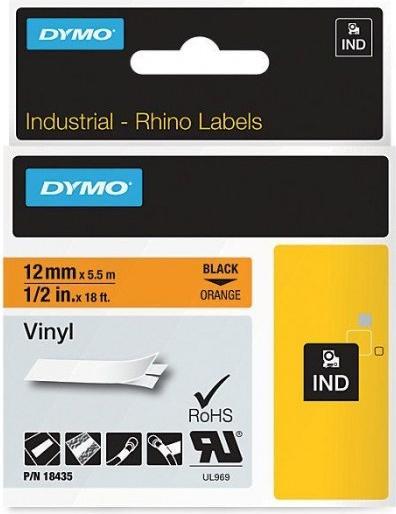 Produktbild Dymo 12mm Vinyl Schriftband (1.20 cm, Orange)