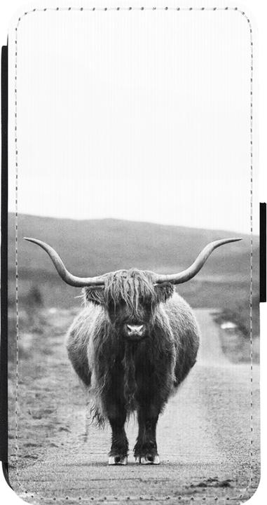 Actual product image PhoneLook Cover Wallet black Highland cattle (Apple iPhone 14 Pro Max)